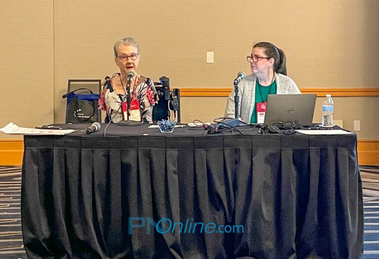 Jan Garrett and Stephanie Miller at the the National ADA Symposium in Phoenix